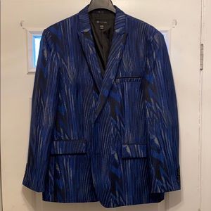 Men’s suit jacket INC rare stripes blue